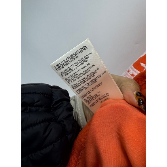 Maeve Anthropologie Orange Linen Blend Starfish Embroidered Shift Mini Dress 2 - Picture 6 of 6